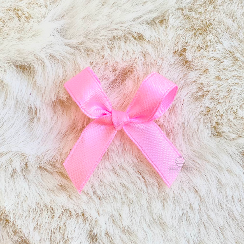 4cm Satin Bow BABY PINK 12 