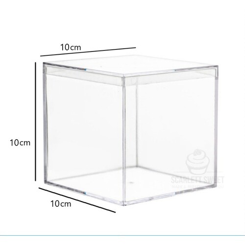 10cm Square Acrylic Box 5PC