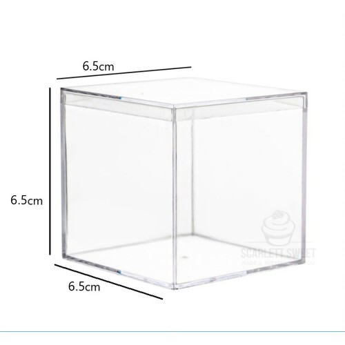 6.5cm Square Acrylic Box 10PC