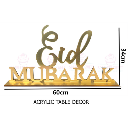 Eid Gold Acrylic Plaque Stand 60cm