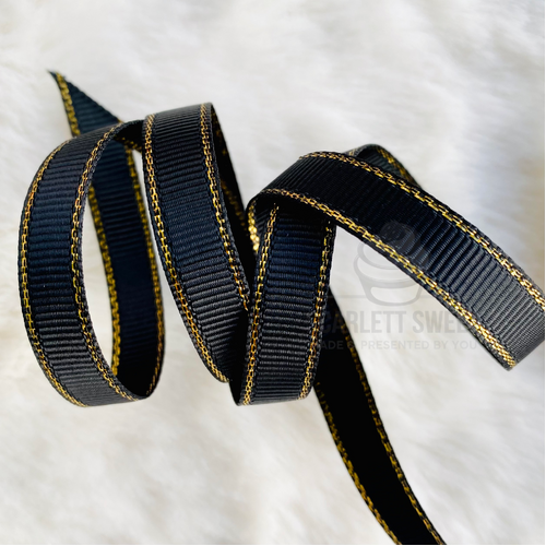 0.9cm Gold Edge BLACK 030