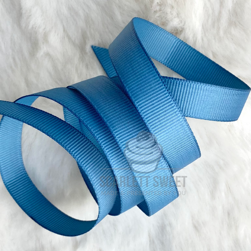 1.2cmx100Y Grosgrain DUSTY BLUE 338