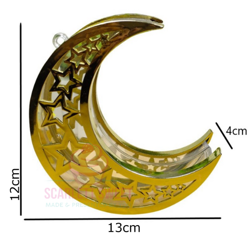 Moon Crescent Acrylic Gold Box 13cm