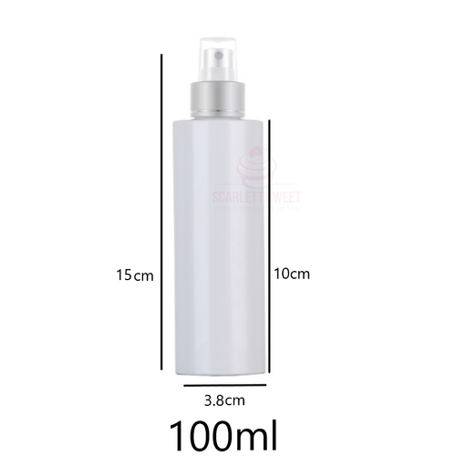 100ml White Silver Spray Bottle 10PC