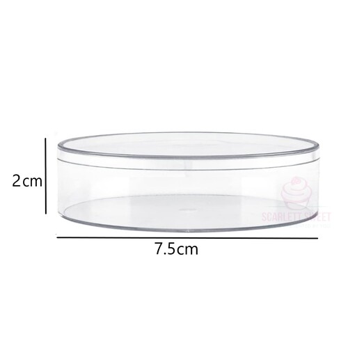 7.5x2cm Acrylic Round Box 12PC