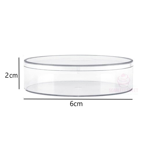 6x2cm Acrylic Round Box 12PC