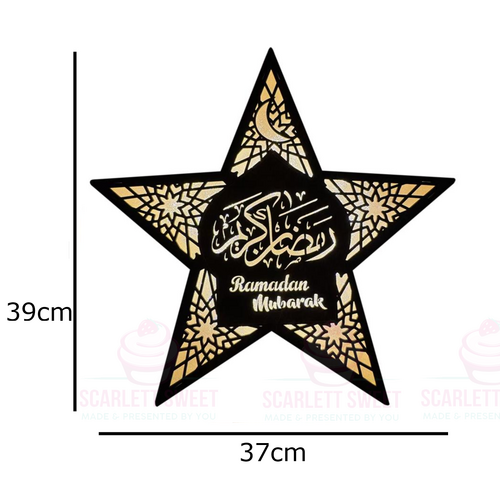 Ramadan Mubarak Star LED XL 39x37cm