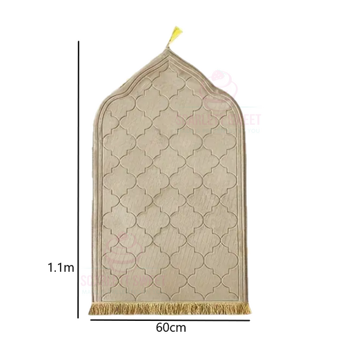 Luxury Prayer Mat Beige 60x110cm