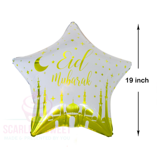 EID Star Gold Foil Balloon 19''