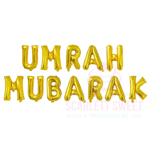 UMRAH Gold Foil Balloon Banner 11PC