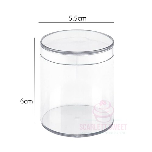 5.5x6cm Acrylic Round Box 6PC