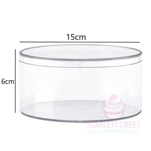 15x6.5cm Acrylic Round Box