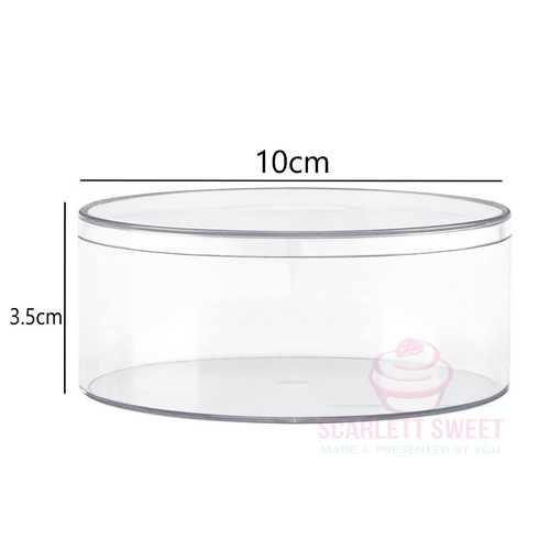 10x3.5cm Acrylic Round Box 8PC