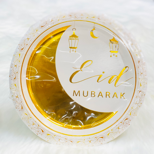 EID Mubarak White/Gold Plate 7" 192PC