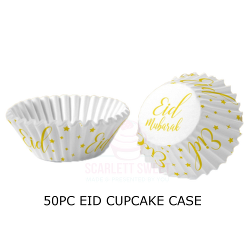 Eid White Cupcake Case 50PC