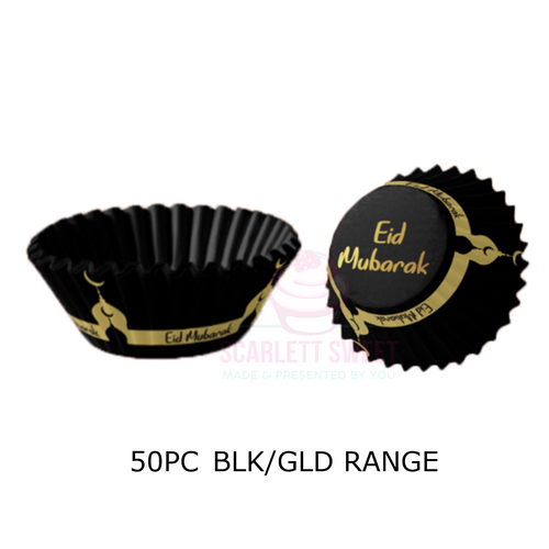 Eid Black Cupcake Case 50PC