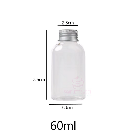 60ml Premium Bottle Silver Lid 12PC